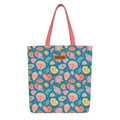 The Purple Tree Eco-Friendly Canvas Tote Bag, Sustainable, Reusable Shopping, Beach, Travel or Everyday Tote, Wide Tote Bag, Seashell Art
