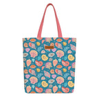 The Purple Tree Eco-Friendly Canvas Tote Bag, Sustainable, Reusable Shopping, Beach, Travel or Everyday Tote, Wide Tote Bag, Seashell Art