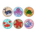 Artvibes Cute Sea Animals Premium Wooden Puzzles for Kids | Jigsaw Puzzles for Kids Age 2-5 | 4 Piece Puzzles | Toddlers Wooden Puzzle (PZ_607NV), Set of 6