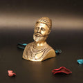 ARTVARKO™ Brass Chhatrapati Shivaji Maharaj Idol,The Legend of Maharashtra Statue Murti Statue for Home Office Décor Gift Item (Golden Small 7x9x8.5 cm)