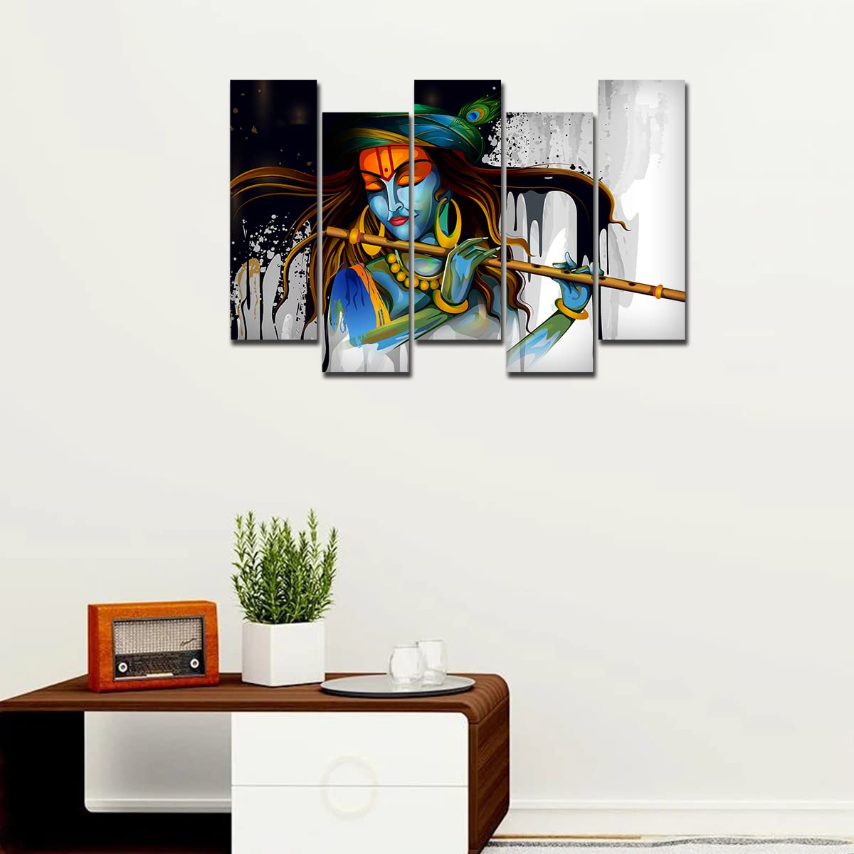 VIBECRAFTS 5 Piece Premium Wall Painting For Home|Office|Living Room|Gift (PTVC5Pcs3_7506) (Multi 3)