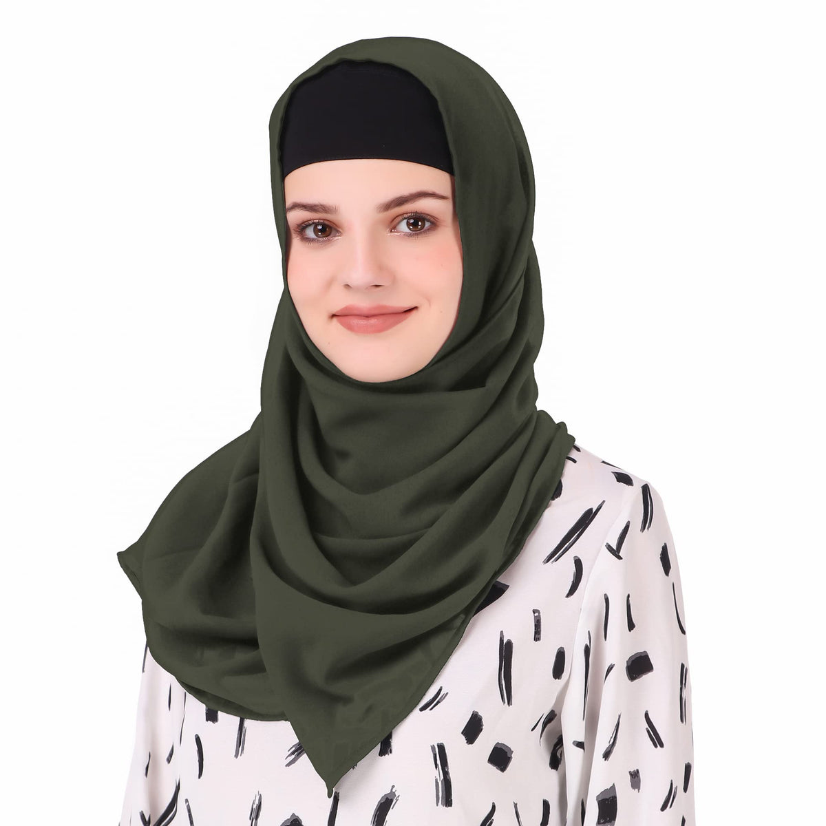 MyBatua Long Hijab in Breathable Soft Georgette large Head Wrap, Wholesale Price, 1pc Scarf HJ-020 (100x225 cm, Henna)