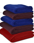 Purav Light 90''x90'' Double Bed Fleece Blanket Warm Bedsheets & -Lightweight All Season use Set of 5 Pc-Multi Kafalo