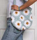 ZZARA DECORATION Crochet Handmade Women's Stylish Cotton HandmadeSpacious Shoulder Tote Bag, Crochet Purse Shopping Bag