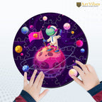 Artvibes Wooden Premium Astronaut on The Planet Puzzles for Kids | Puzzles for Kids Age 2 and 3 | 19 Piece Puzzles | Toddlers Wooden Puzzle | Fun Learning Brain Booster for Little Champions (PZ_703N)