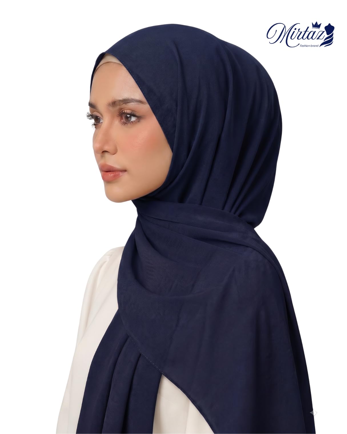 MIRTAZ Women's Chiffon Hijab Combo Pack of 6 | Soft Lightweight Plain Hijab Scarf | 180 x 70 cm (Pack Of 6 (M02))