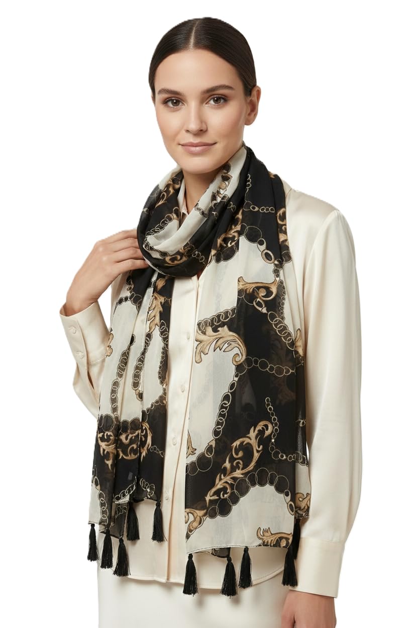 SAHIL SCARF Women Lightweight Scarf | 180 x 55 cm | Soft, Comfortable & Breathable | All Season Scarf