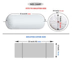 SAJAVAT HOME Red Check Bolster Pillow Cover Set of 2 | 32x15 Inch Side Cushion Covers with Adjustable Ties for Sofa, Couch, Bed & Diwan