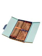 Pashmoda His and Her Gift Set of Fine wool and Embroidered Stole With Wooden Gift Box