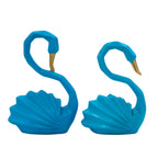 nantan Lucky Swan Pair Showpiece for Home Decor Office Decorative Tv Cabinet Decor (Blue-7Inches) (Model-4) (Model-3)