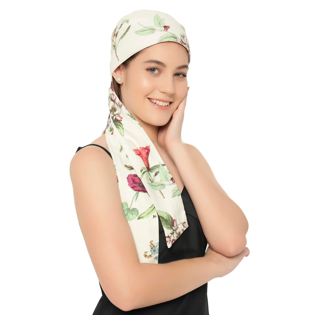The Headscarves Premium Cotton Printed Headscarf for Women – Soft Chemo Headwear, Stylish Hijab Cap, Breathable Headwrap for Hair Loss, Modest Fashion Scarf & Cancer Turban