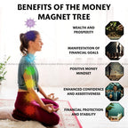 Crystal Divine Money Magnet Crystal Tree Handmade Home Decor Items Bonsai Showpiece Vastu Gift Decoration Hall Healing Crystals Gifts, 6 Cm, 26 Cm