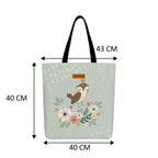 The Purple Tree Eco-Friendly Canvas Tote Bag, Sustainable, Reusable Shopping, Beach, Travel or Everyday Tote, Wide Tote Bag, Bloom