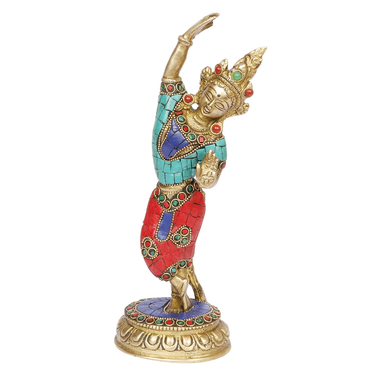 ARTVARKO Tibetan Buddhist Maya Devi Mother of Shakyamuni Buddha Brass Statue Showpiece for Home Décor Gift Vastu Fengshui 8.5 Inch