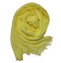 IBA ISBA COLLECTIONS Women's Crinkle Cotton Scarf, Stoles, Hijab (80 x 190 Cms) (Lemon)