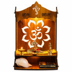 Sehaz Artworks OM Pushp Puja Mandir for Home Big Size|Pooja Mandir-42x23 CM