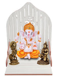 kriyanta Handcrafted Wooden Temple Mandir Pooja Ghar Temple for Home and Office Beautiful Wooden Temple. (White)