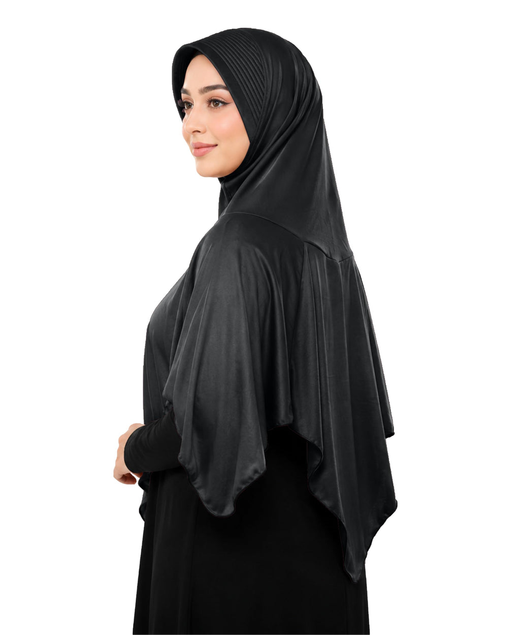 Mehar Hijab Women's Modestly Stylish Look Solid Soft Polyester iCRA fabric Nabah Hijab (Free Size)