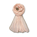 FAHABO Scarf Woman Pleated Viscose Cotton Scarf with Lace Border | Hijab Scarf | Headscarf | Neck Scarf | Stoles | Wraps (2- Pastle Peach)