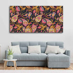 VIBECRAFTS Canvas Paintings for Living Room Drawing Room Paisley Art Pattern Canvas Wall Painting Fitted With Wooden Frame for Home | Office | Gift (PTVCH_2415)
