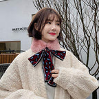 FabNext - Winter Fur Collar Neck Warmer For Women Cold Weather Fashion Neck Shrug tie Faux Fur Scarf For Coat Dress (Pink, Free Size)