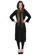 Zen Women's Fashionable Shiny Netted Scarf (Golden)