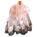SANNIDHI Pink Tulip Satin Shawl Wrap Scarf for Women Stylish 180 * 90cm
