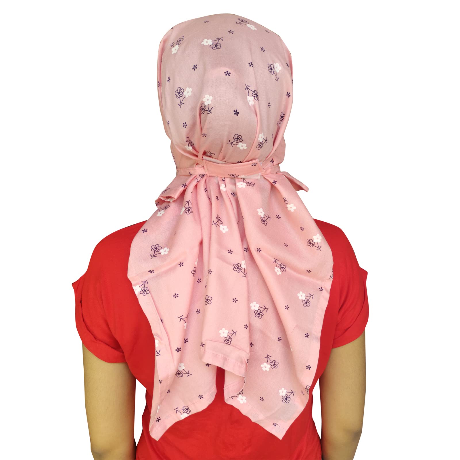 Switchon Export quality Cotton Innovative scarf cum Hijab with closer Hook and Loop Tape- Multi (Multicolor7)