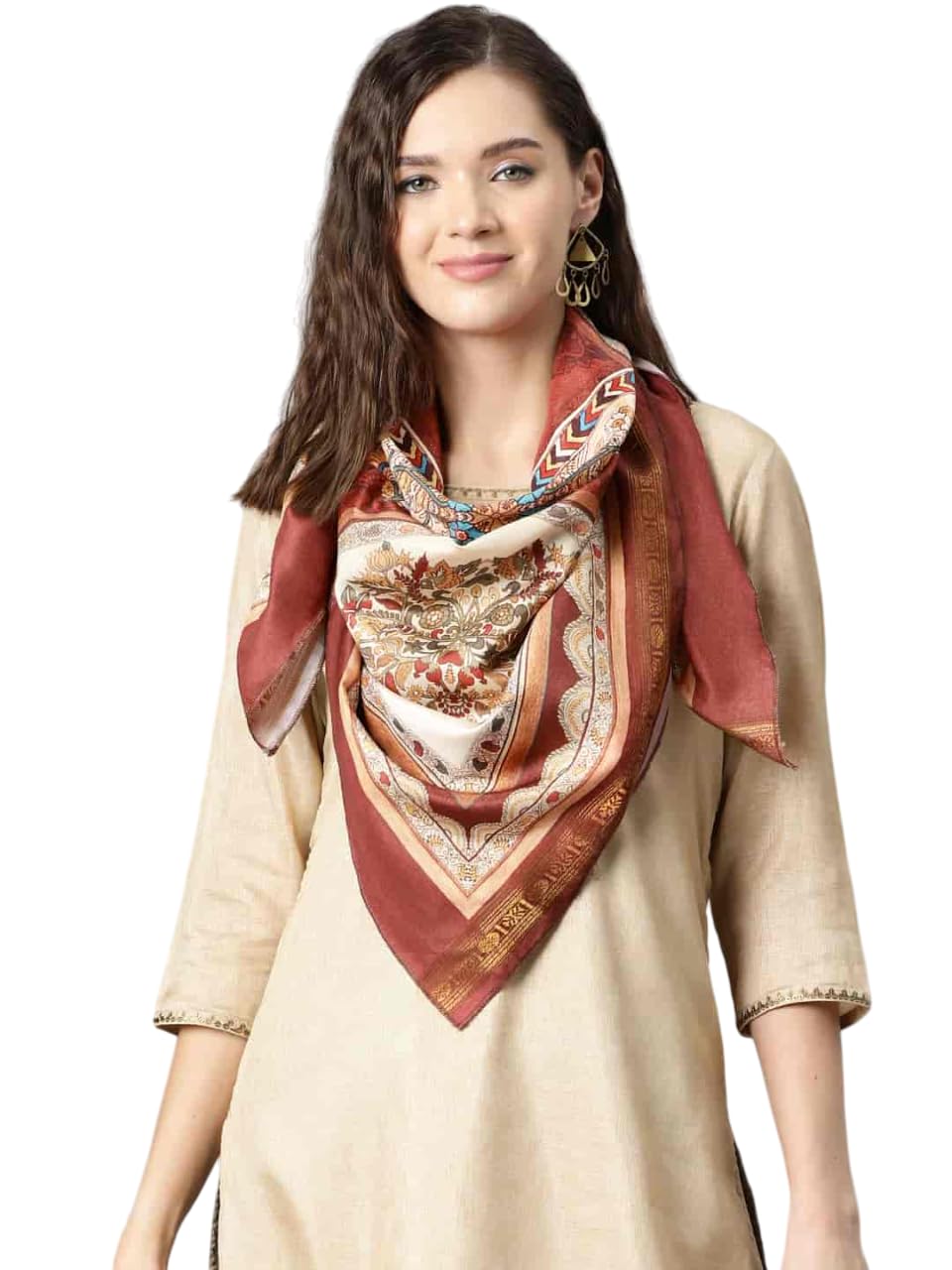 SILK LAND Women's Digital Printed Scarfs
