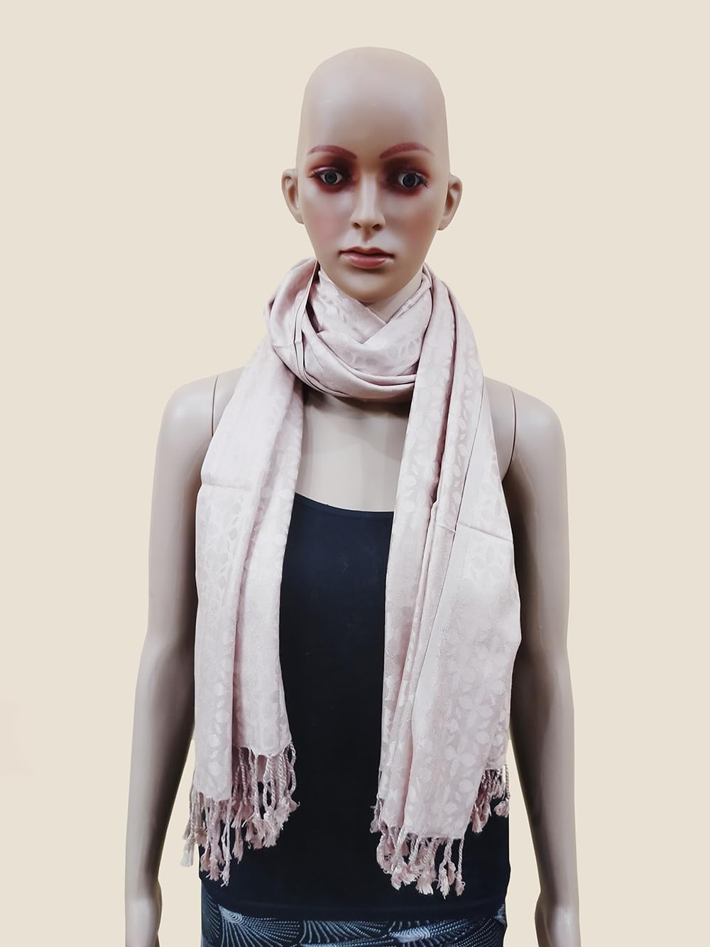 Rastogi Handicraft Large Pashmina Shawls & Wraps for Women Extra Soft Cashmere Feel Throw Womens Size 83 X 30 Inches, Grey Shawl, 83 X 30