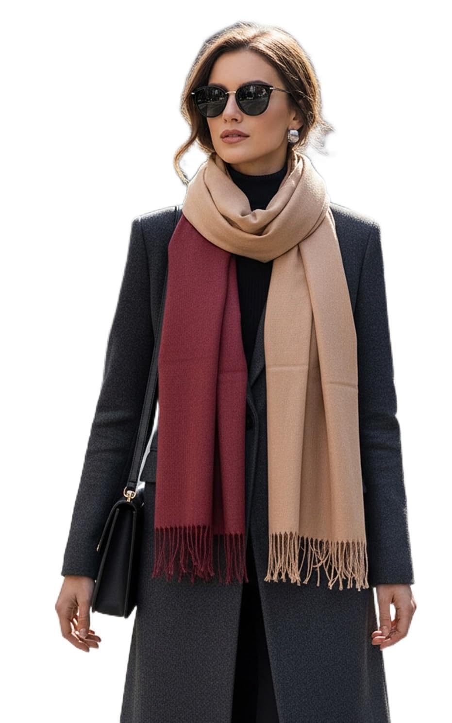 Graziemille Pure Pashmina For Women (Camel Ombre)
