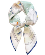 Zbdroxygen Silk Scarf for Women, Stylish Satin Scarf 70x70cm Square,Scarf for Women Elegant Head and Neck Accessory for Fashion, Travel and Gifting