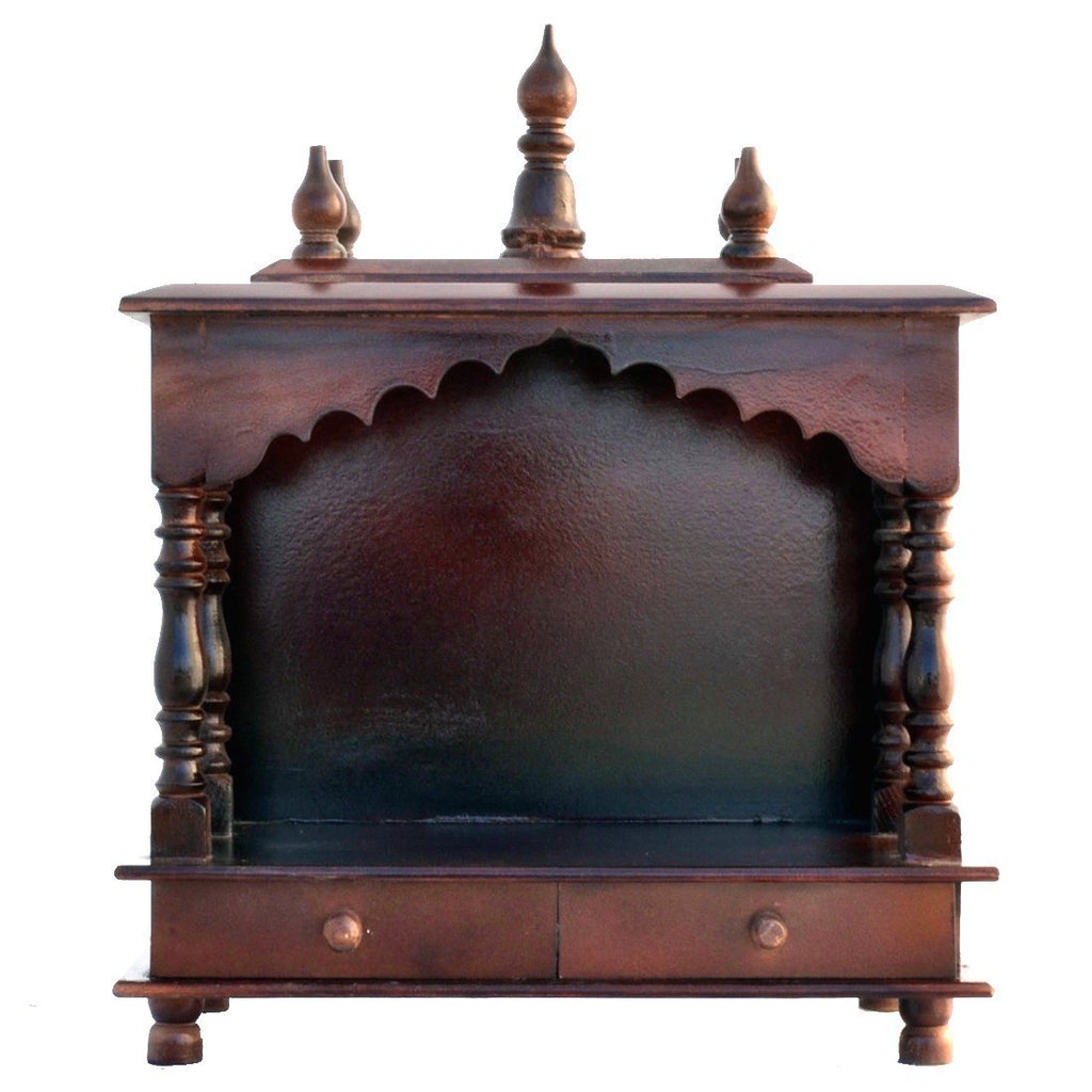 Jodhpur Handicrafts Wood Home Temple (20 x 12 x 24 inch, Brown)