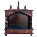 Jodhpur Handicrafts Wood Home Temple (20 x 12 x 24 inch, Brown)