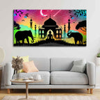 VIBECRAFTS Canvas Paintings for Living Room Drawing Room Vector Illustration Art Canvas Wall Painting Fitted With Wooden Frame For Home | Office | Living Room | Gifts (PTVCH_2537)