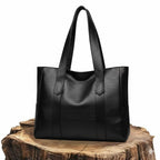Butterfly Design Women Tote Large Leather Tote Bag, Woman's Leather Purse, Large Capacity Hand Bag (Black)