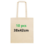 Cotton Bag 42 x 38 cm. Bag Long Handles - Tote Bag Cotton - Canvas Bags for Painting, Natural, ['23.0 centimeters (length) x 6.0 (width) 24.0 (height)']