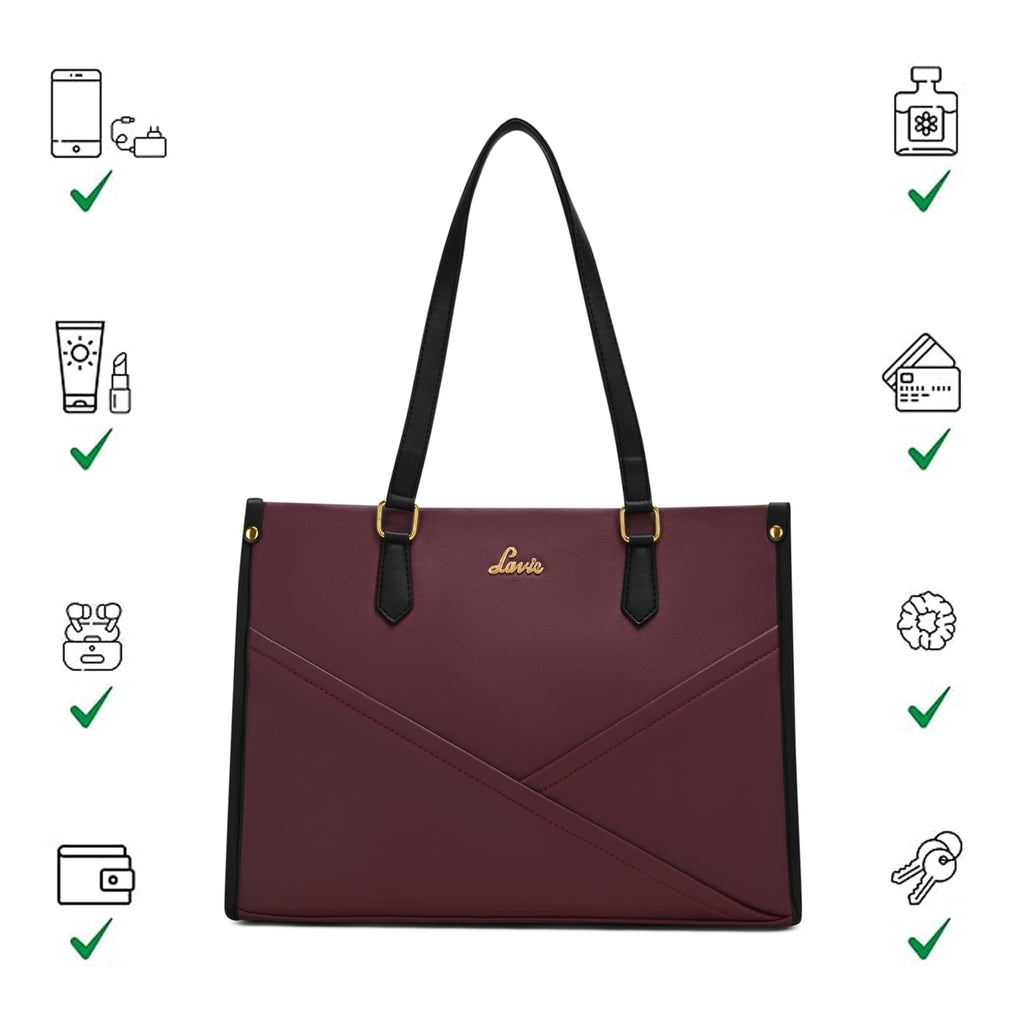 Lavie Women's Ziva Colourblock Tote Handbag | Tote Bag for Work | Ladies Purse | Stylish Shoulder Bag | Gift for Women