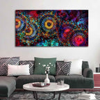 VIBECRAFTS Homcraft Canvas Paintings for Living Room Drawing Room Mandala Art Dark Eyes Canvas Wall Painting Fitted With Wooden Frame For Home | Office | Living Room | Gifts (PTVCH_2518)