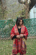EKAN Printed Soft and Warm Stoles For Winter Season Use for Girls and Women for Gifting (Ambi Printed Stole Red)