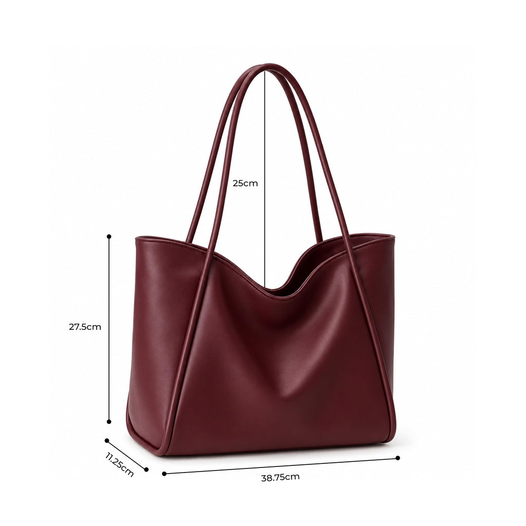 Madak Retail Large Tote Bag for Women | Womens Shoulder Bag for Work, Travel | Office Bag for Women Stylish (Maroon)