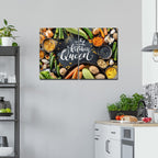 VIBECRAFTS 2 Pieces Kitchen Canvas Wall Painting Fitted With Wooden Frame For Home | Office | Living Room | Gifts(PTVC2Pcs1_17512)