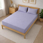THE HOME STYLE Solid Cotton Feel Pillow Covers (18 x 28 inches, Set of 2 Pcs) | 300 TC | Super Soft & Smooth (Lavender)