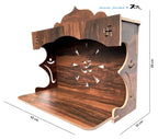 7CR Wood Art and Craft Temple (Brown_28 x 43 x 22 cm)