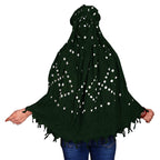 HETVIN Cotton Long Scarf Cum Mask Scarves Usable for Vehicle Driver | White Printed Design Fabric | Universal Size | Soft & Breathable Sun Protection | For Girl & Women (Green)