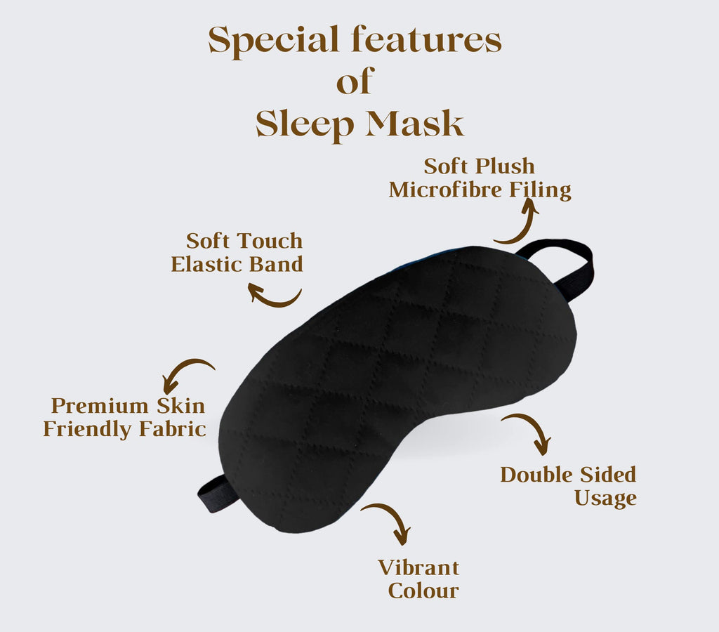 Amfs Store Neck Travel Neck Pillow/Eye mask Ear Buds Neck Rest | Travel in Aeroplane | Car | Train | Bus, for Men and Women set of 3 Pack of 1