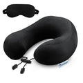 OYOSONABYMY Inflatable Travel Pillow, 2 PCS Inflatable Neck Pillow for Travel with Eye Mask Earplugs and Organiser Pouch, Blow up Neck Pillow for Airplane Trains Car and Office