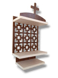 Jali Christian Cross Temple, Jesus Wall Mount Cross Temple, Worship Prayer Temple, Cross Temple, Home And Office Wall Mount Cross Temple, Isai Wooden Temple, Wooden Home Temple