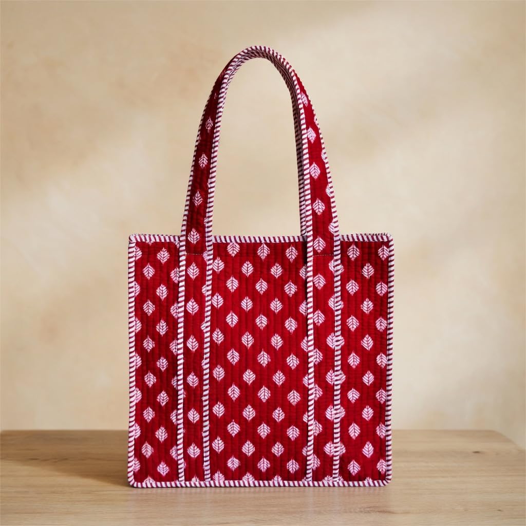Cotton Tote Bag for Women – Large Reusable Grocery, Shopping, and Daily Carry Bag with Durable Handles and Stylish Patterned Design – Multipurpose Bag for Everyday Use