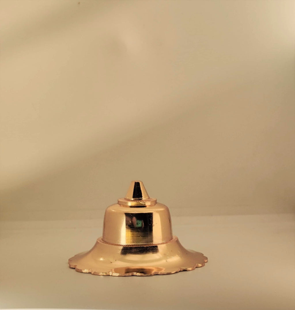 BRASS INDIA Full Brass Temple Floral Dome | Model: 833 | Furniture Decorative Dome |Material: Heavy Brass | Finish : Brass Gold | Size: 3 inches (Small) |Weight: 130 GMS p.p | Pack of (5)